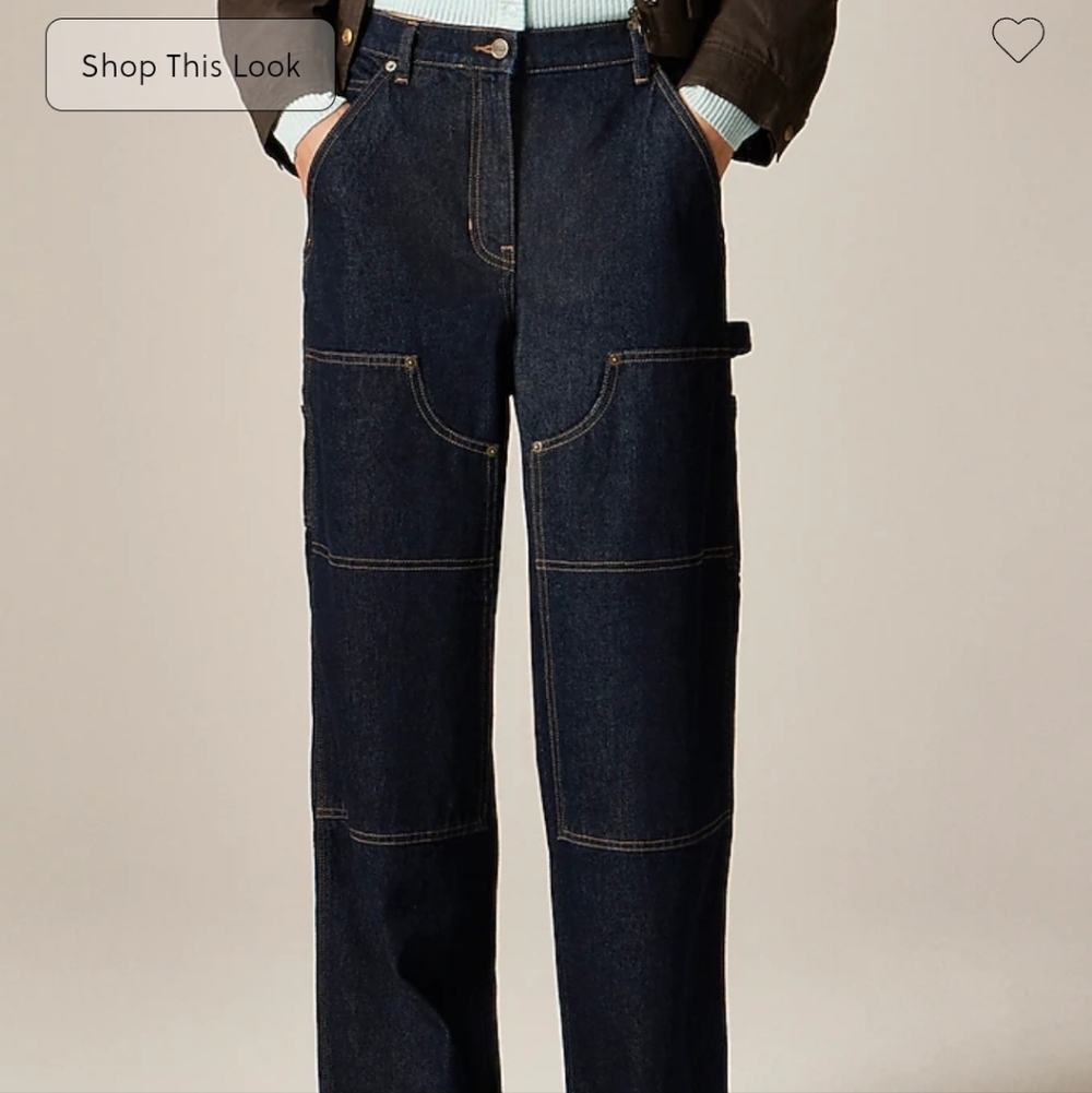 J. Crew Dark Indigo Mid Rise Rigid Carpenter Painter Jeans